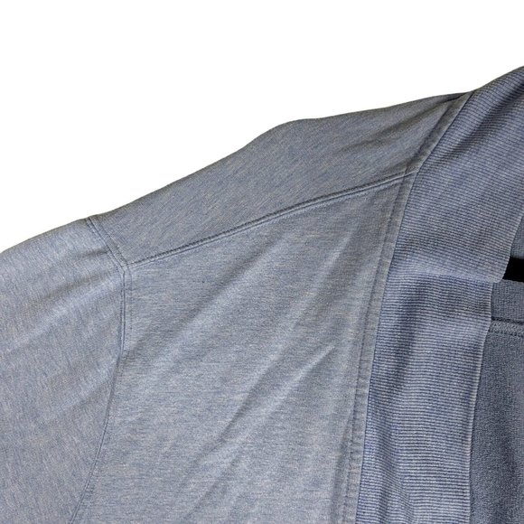 ATHLETA Womens S/M Studio Workout Lotus Wrap Blue Heather Open Front Cardigan - Picture 5 of 8